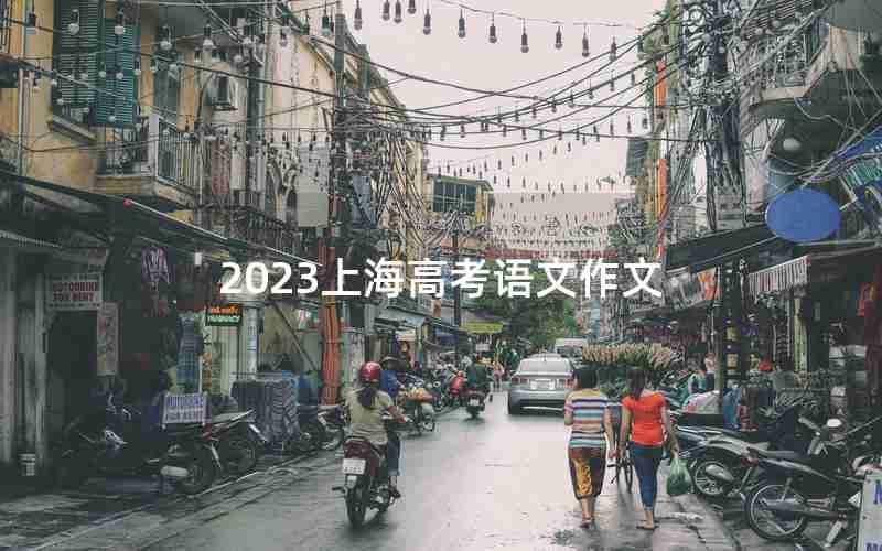 2023上海高考语文作文