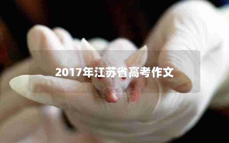 2017年江苏省高考作文