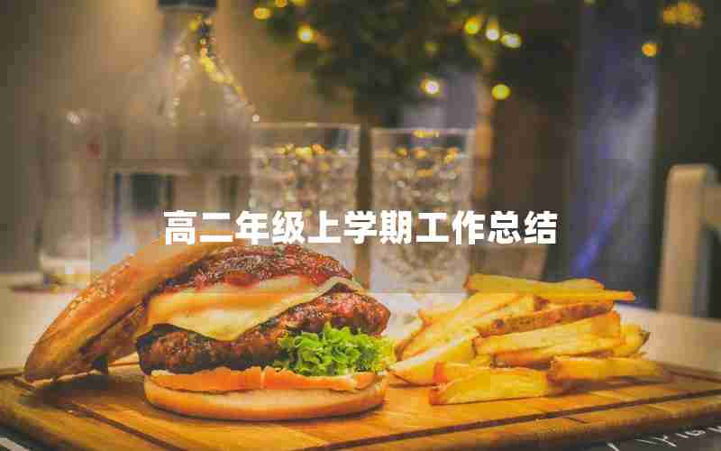 高二年级上学期工作总结