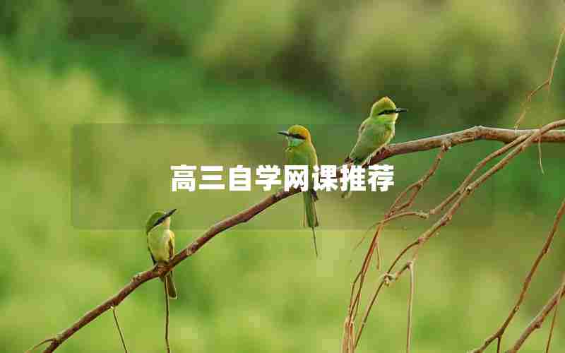 高三自学网课推荐