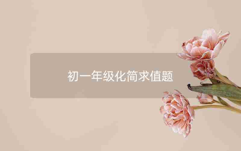 初一年级化简求值题