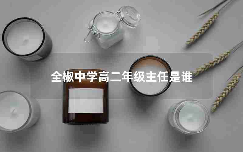 全椒中学高二年级主任是谁