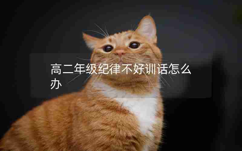 高二年级纪律不好训话怎么办