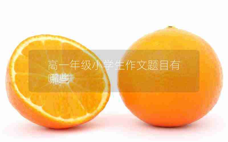 高一年级小学生作文题目有哪些