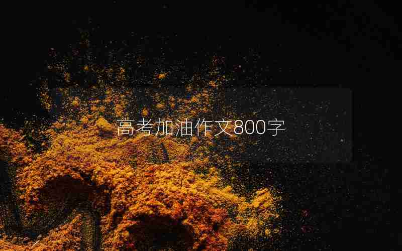 高考加油作文800字