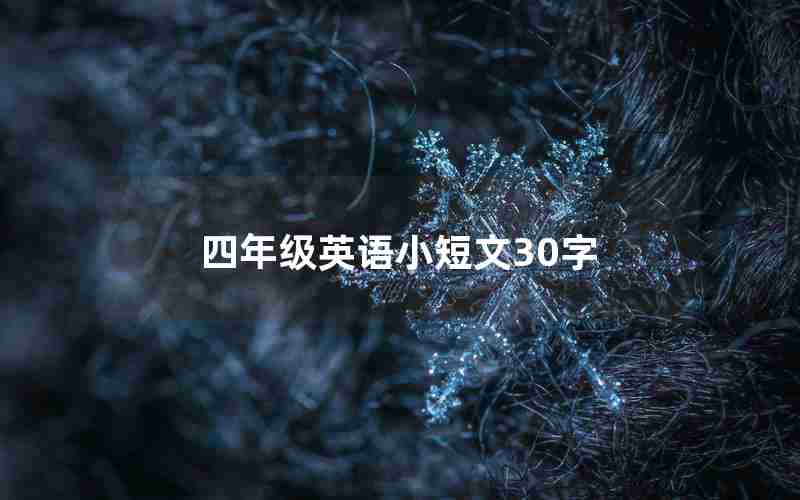 四年级英语小短文30字