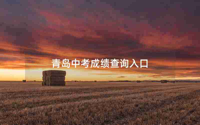青岛中考成绩查询入口