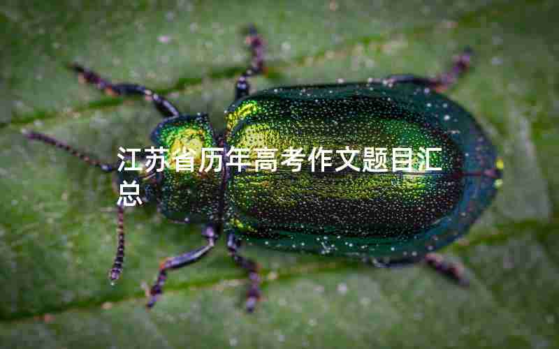 江苏省历年高考作文题目汇总