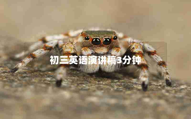 初三英语演讲稿3分钟