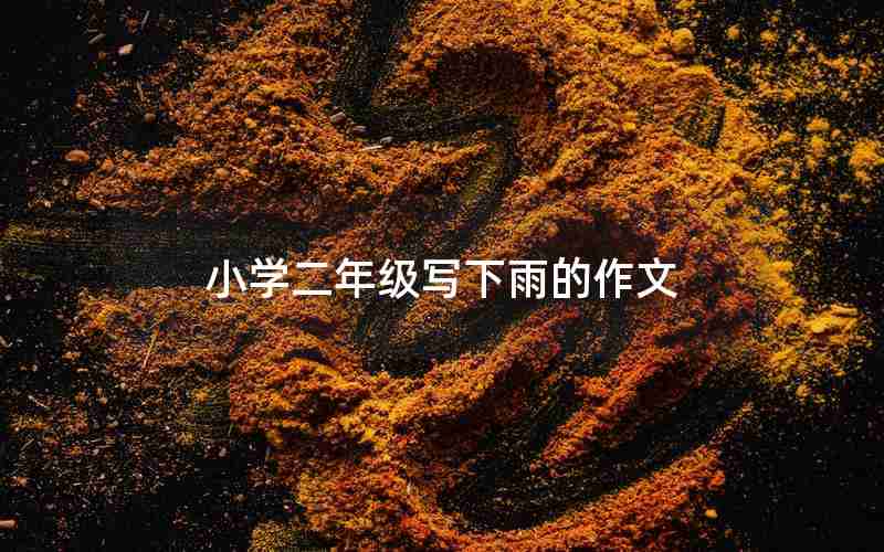 小学二年级写下雨的作文
