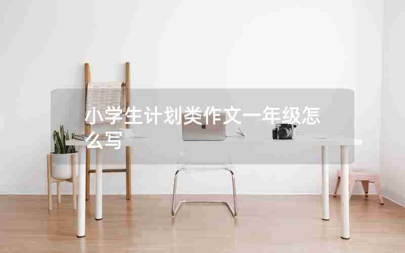 小学生计划类作文一年级怎么写