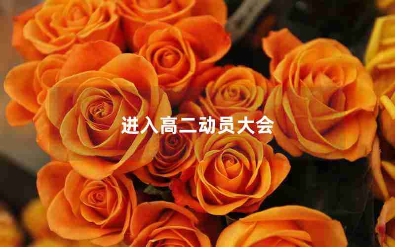 进入高二动员大会