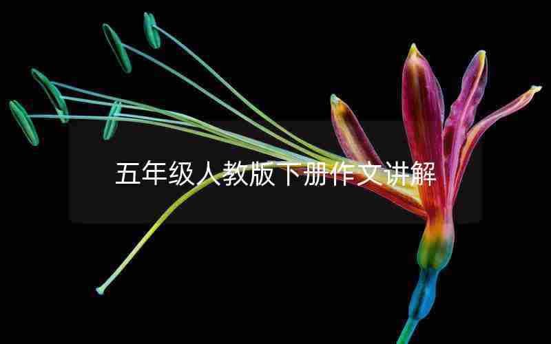 五年级人教版下册作文讲解