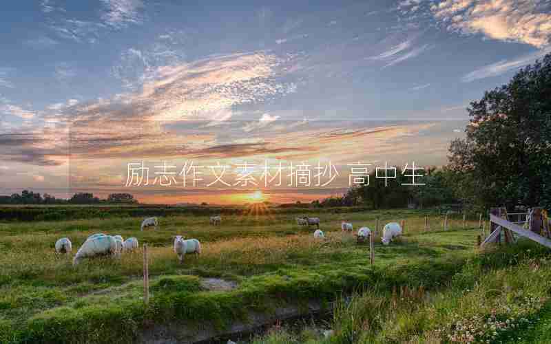 励志作文素材摘抄 高中生
