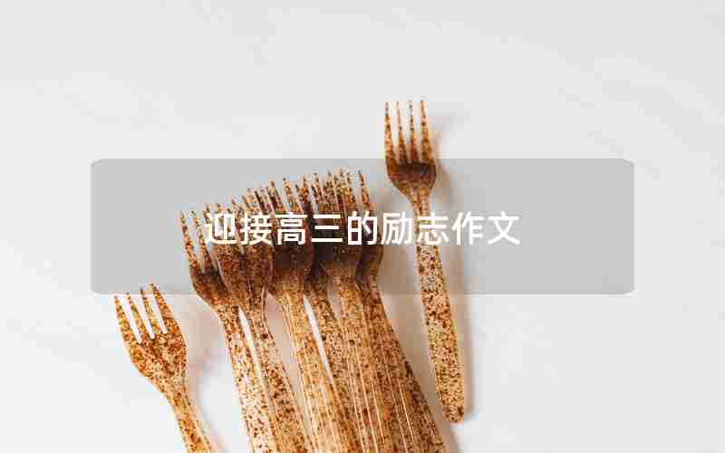 迎接高三的励志作文
