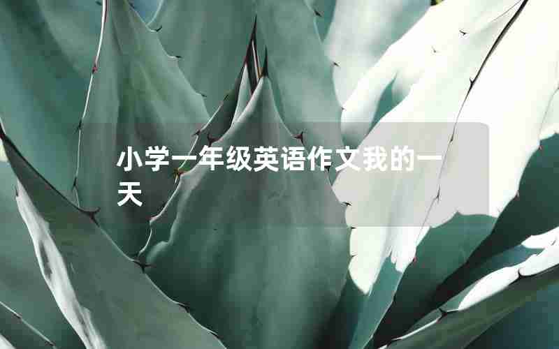 小学一年级英语作文我的一天