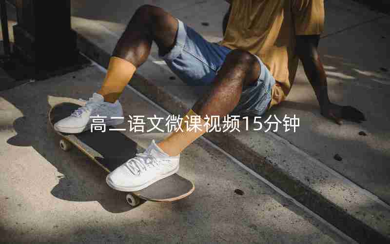 高二语文微课视频15分钟