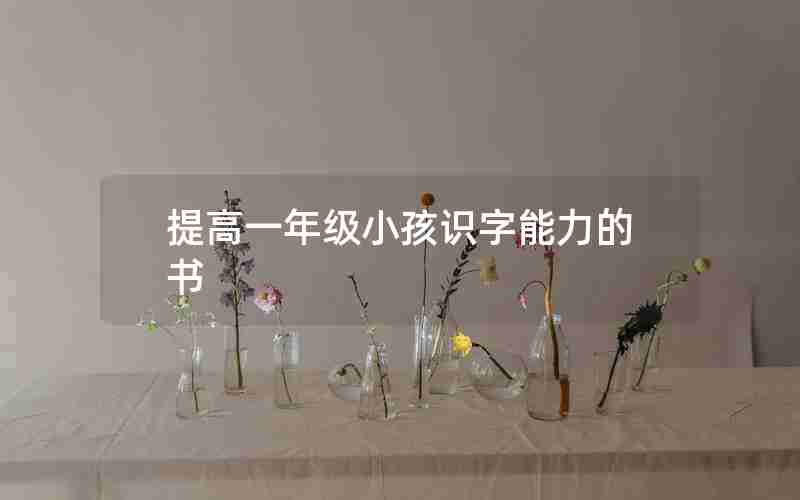 提高一年级小孩识字能力的书