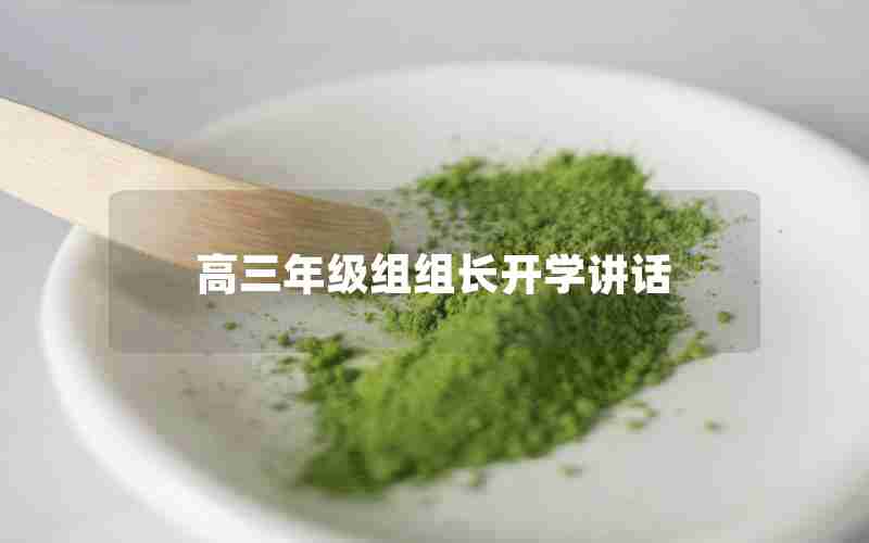 高三年级组组长开学讲话(高三年级组组长开学讲话材料)