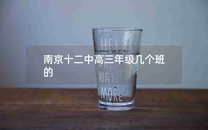 南京十二中高三年级几个班的