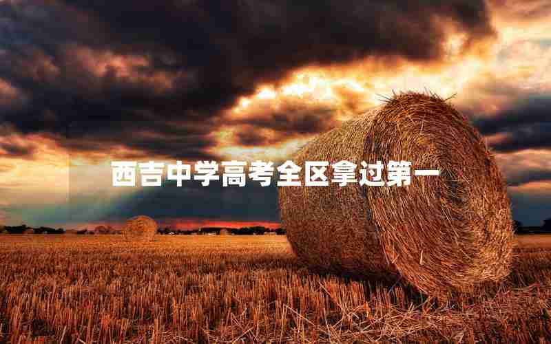 西吉中学高考全区拿过第一