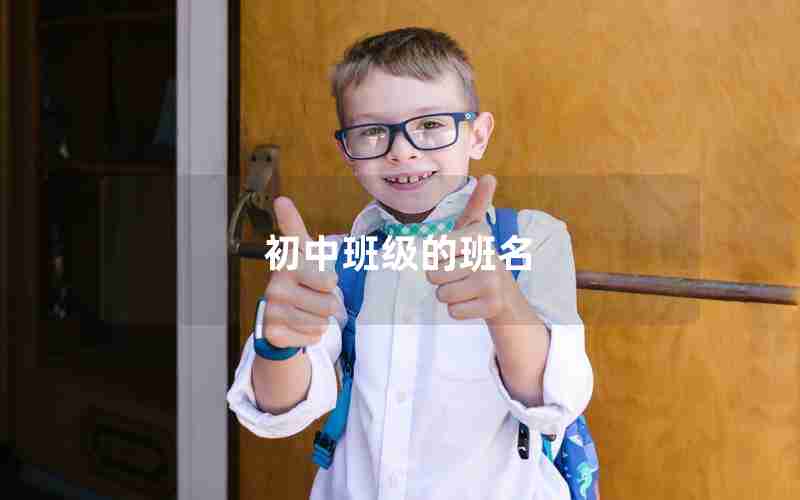 初中班级的班名