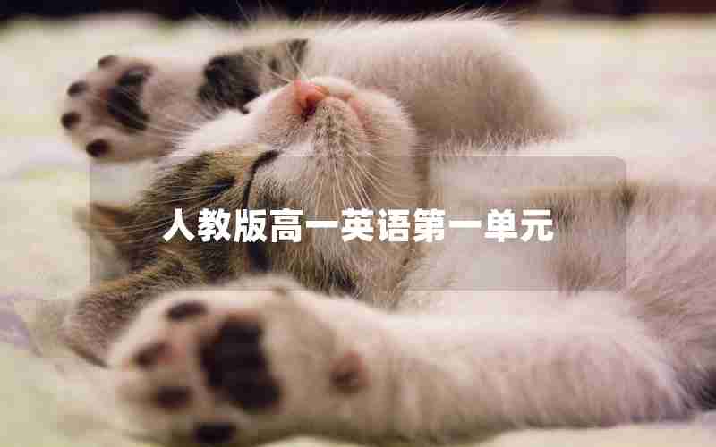 人教版高一英语第一单元