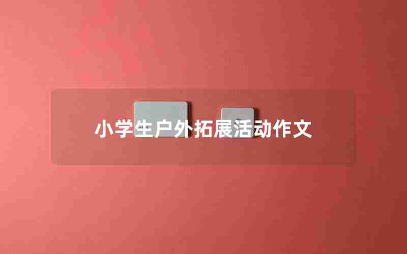 小学生户外拓展活动作文