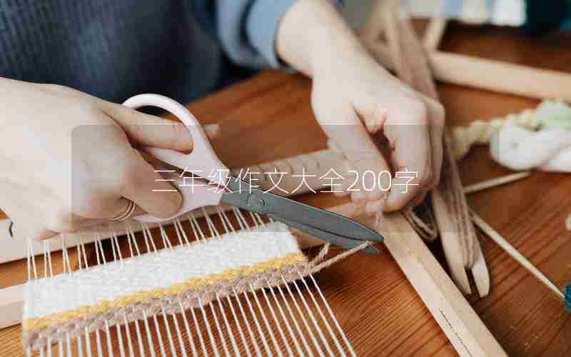 三年级作文大全200字