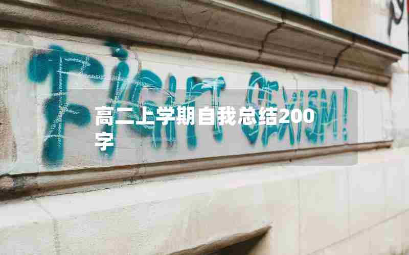 高二上学期自我总结200字