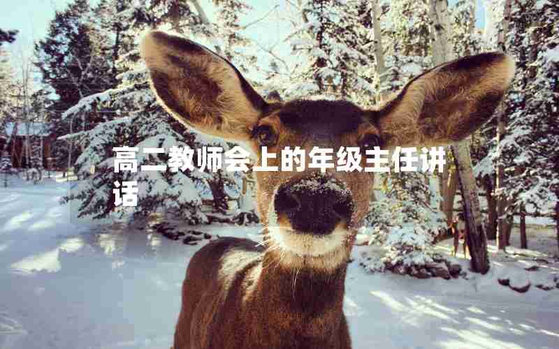 高二教师会上的年级主任讲话