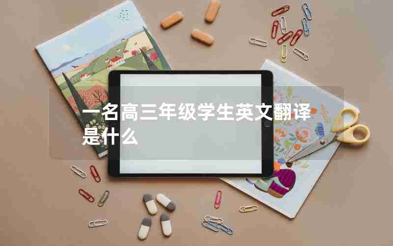 一名高三年级学生英文翻译是什么