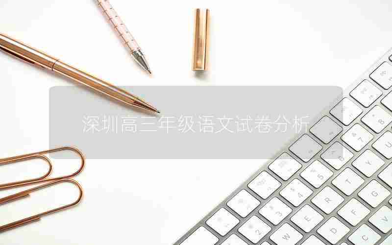 深圳高三年级语文试卷分析(深圳高三年级语文试卷分析及反思)