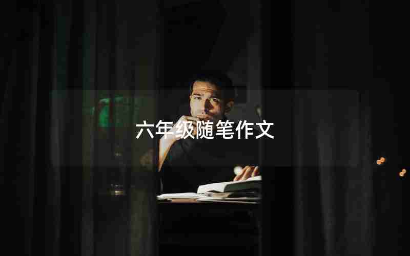 六年级随笔作文