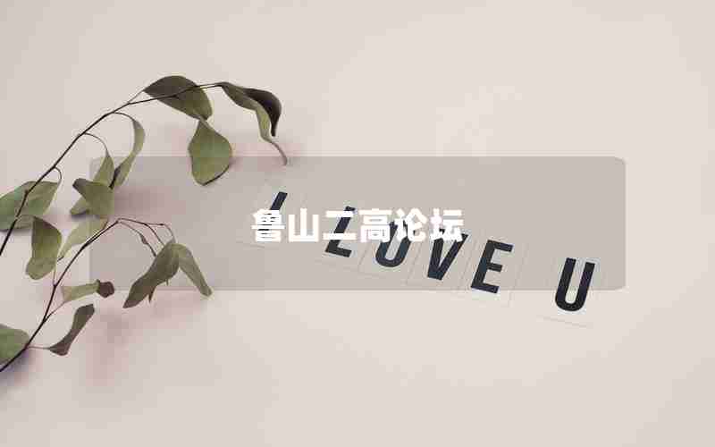 鲁山二高论坛