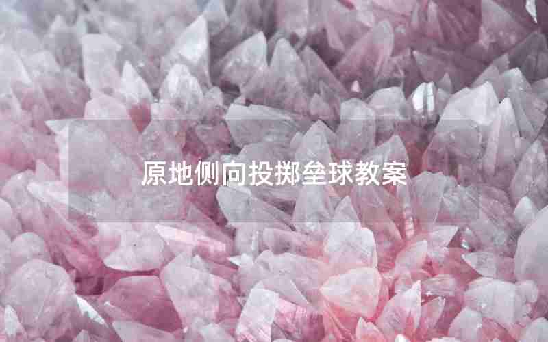 原地侧向投掷垒球教案