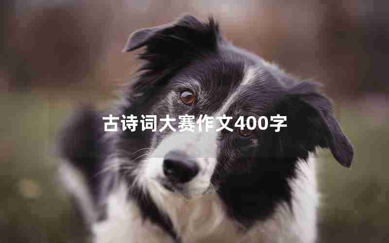 古诗词大赛作文400字