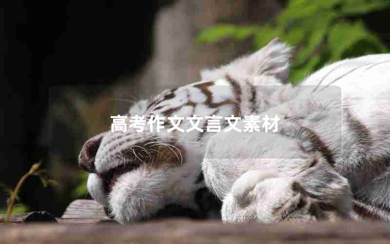 高考作文文言文素材