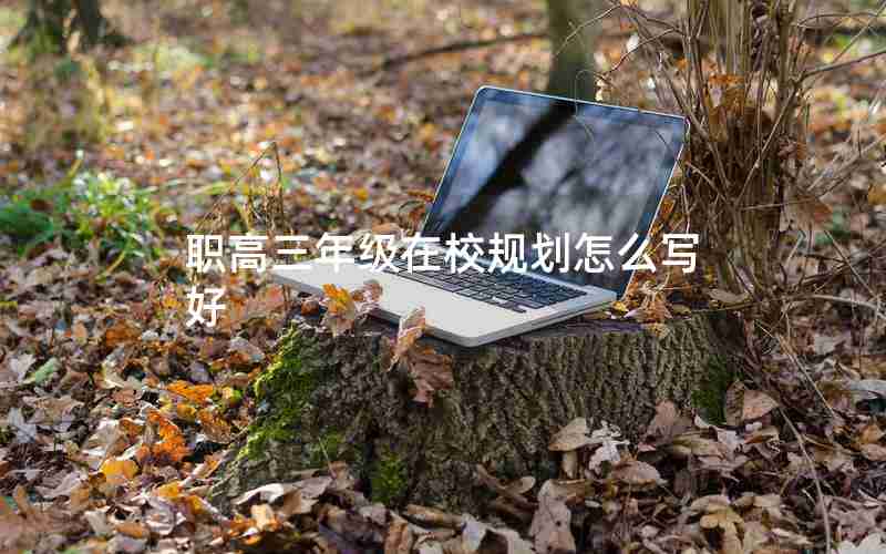 职高三年级在校规划怎么写好
