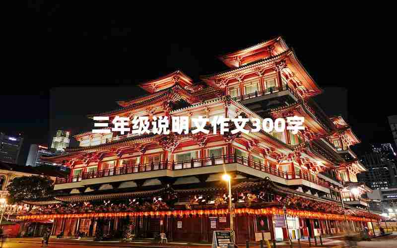 三年级说明文作文300字