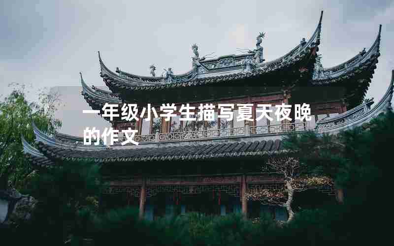 一年级小学生描写夏天夜晚的作文