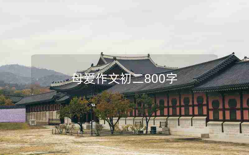 母爱作文初二800字