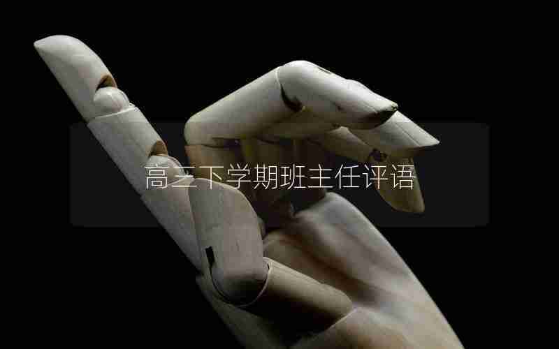 高三下学期班主任评语
