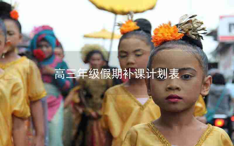 高三年级假期补课计划表