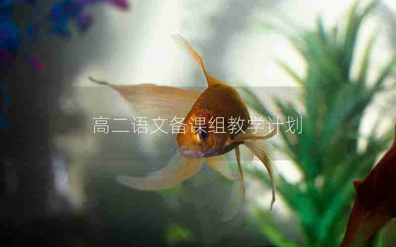 高二语文备课组教学计划