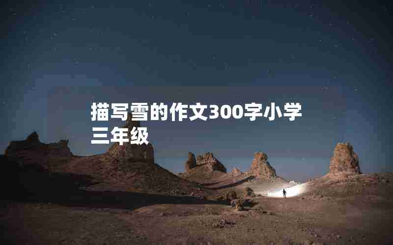 描写雪的作文300字小学三年级