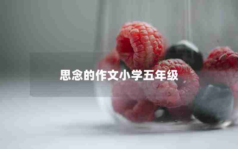 思念的作文小学五年级