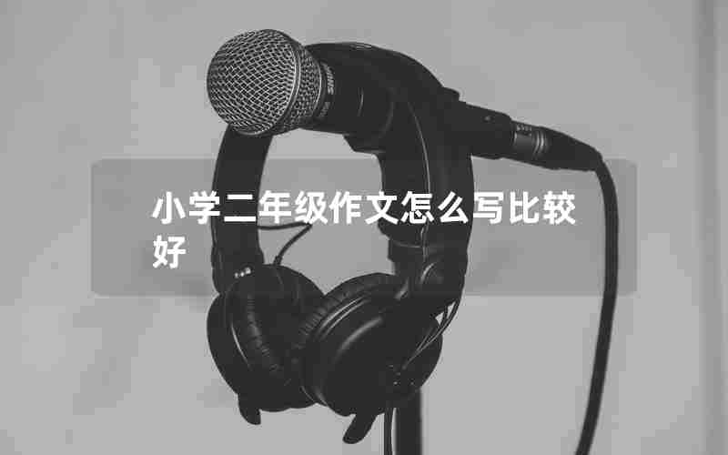 小学二年级作文怎么写比较好