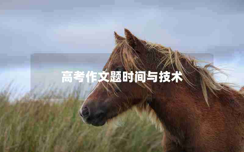 高考作文题时间与技术