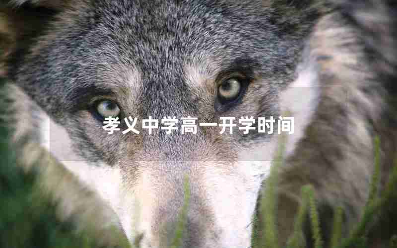 孝义中学高一开学时间